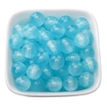 Sparkly light blue resin glitter beads for DIY jewelry and handmade bracelets - Blue