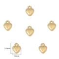 Gouden CCB hartbedeltjes 10x8mm voor DIY-sieraden maken kettingen en armbanden - 50 Stuks (8x10mm) / Goud