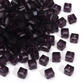 6-8mm dark purple faceted cube glass beads for DIY necklaces and handmade bracelets - 6mm / Dark Purple