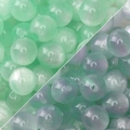 Perline rotonde in resina verde e blu-viola con glitter per gioielli fai-da-te - Verde