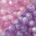 Perle tonde in resina rosa e viola con glitter dorati per creazione gioielli fai-da-te - Viola Chiaro