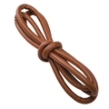6mm dark brown faux leather cord with stitching for DIY jewelry making and crafts - Single Color Leather Cord / 6mm / Brown