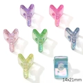 Rainbow acrylic 14x21mm Y-shape beads with iridescent finish for DIY jewelry crafting - Iridescent Letter Y (BSD892) / 5 Pieces/Pack (Hole Approx. 6mm) / Letter Y