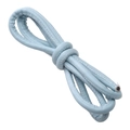 6mm light blue braided PU leather cord with white stitching for DIY jewelry and crafts - Single Color Leather Cord / 6mm / Blue