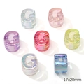 Rainbow AB acrylic letter G beads 17x20mm for DIY jewelry making necklaces and bracelets - Letter G