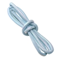 Light blue 6mm faux leather braided cord with metallic shimmer and decorative stitching - Bicolor Leather Cord / 6mm / Blue Series