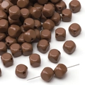 Chocolate brown faceted acrylic cube beads for DIY handmade jewelry and phone chains - 8mm (Pack of 5) / Brown