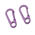 Paire de mousquetons violets en alliage avec crochets en D pour accessoires de sac - Violet