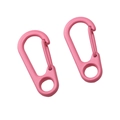 Roze gelakte metalen karabijnhaak sleutelhangers voor DIY sieraden en tasaccessoires - 2 Stuks/Set / Dieproze