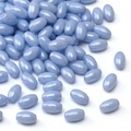 Light blue cream finish glass rice beads for handmade DIY jewelry making accessories - 4x7mm (Aperture Approx 1mm) / Lake Blue