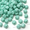 Mint green acrylic cube beads with rhonbus faceted surface for DIY jewelry making - 8mm (Pack of 5) / Cyan