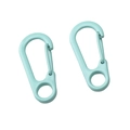Lot de deux mousquetons 14x31mm en alliage vert menthe pour porte-clés et accessoires - Bleu lac