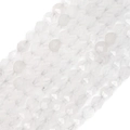 Faceted semi-transparent white natural stone beads for DIY jewelry making 36cm strand - 6mm (36cm) / Translucent White Agate