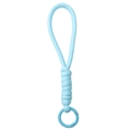 Light blue braided paracord keychain with matching round metal spring clasp - Total length about 16cm, keychain diameter about 23mm, 1 piece/pack / Light Blue