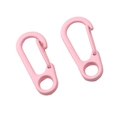 Lot de deux mousquetons roses en alliage mat pour porte-clés DIY et accessoires de sacs - Rose