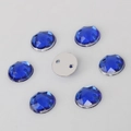 Donkerblauwe acryl plakstenen met twee gaten om op kleding en accessoires te naaien - Blauw