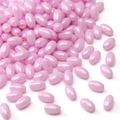Pale pink pearl gloss oval glass beads for DIY jewelry and handmade bracelets - 4x7mm (Aperture Approx 1mm) / Pink Purple