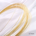 Goldener 14K goldgefüllter 0,7 mm Schmuckdraht für DIY Perlenarbeiten und Bastelprojekte - 0.7mm (1 Meter/Packung) / 14K Gold
