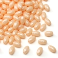 Champagne pink pearlescent glass seed beads for DIY handmade jewelry crafting - 4x7mm (Aperture Approx 1mm) / Orange