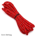 5mm reflective red paracord rope 5 meters long for DIY outdoor crafts and keychains - Approx 5mm Diameter 5m Bag / Red