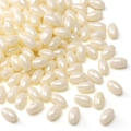 Rice-shaped cream pearl beads with pearlescent finish for DIY jewelry and bracelets - 4x7mm (Aperture Approx 1mm) / Beige