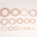 Anillos de madera natural en 17 tamaños para manualidades y joyería con acabado liso - Diámetro Exterior 100mm Grosor 15mm / Color madera natural