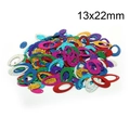 Holographic 13x22mm oval sequins in various colors for DIY earring jewelry making - Multicolor