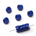 Dark blue gear shaped acrylic beads with glossy finish for DIY jewelry and bracelet making - Sapphire Blue