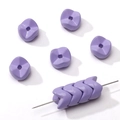 Lilac purple acrylic gear-shaped beads for DIY jewelry making and handmade crafts - Purple