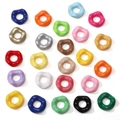 Colorful 16mm acrylic wavy rings in assorted finishes for DIY jewelry making - 16mm (Hole Approx 6.5mm) / 20 Pieces Set / Random Mixed Colors