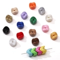 Colorful cross star acrylic gear beads for DIY jewelry and handmade bracelets - Random Mixed Colors