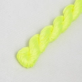 Cordon tressé jaune fluo pour bijoux avec texture vibrante en fibres synthétiques - Jaune Néon / 24m/Rouleau