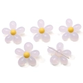 5pcs 12x10mm white and yellow gradient acrylic tulip flower beads for DIY jewelry making - 40mm (1 Piece Pack) / White