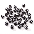 12mm black and white striped acrylic watermelon beads for DIY jewelry and bracelets - 12mm Aperture 2.8mm 10 Pieces Pack / Black