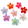 Set of 8 colorful acrylic jelly flower beads for DIY jewelry making and handmade crafts - Random Mixed Colors