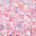 Mélange de paillettes laser roses et mauves en forme de fleurs pour bijoux artisanaux - Style mixte rose (20g/3-10mm)
