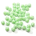 Green and white 12mm striped acrylic round beads for DIY handmade jewelry crafts - 12mm Aperture 2.8mm 10 Pieces Pack / Green