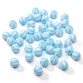 Light blue and white striped acrylic watermelon beads for DIY jewelry making - 12mm Aperture 2.8mm 10 Pieces Pack / Blue