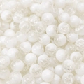 DIY jewelry 8-10mm white and clear cracked explosion beads for handmade bracelets - 8mm (30 Pcs/Pack) / White