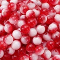 Polished red and white gradient glass beads with unique crackle effect for DIY jewelry - 8mm (30 Pcs/Pack) / Red
