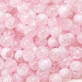 Pink crackle glass round beads for DIY handmade bracelets and jewelry making - 8mm (30 Pcs/Pack) / Light Pink