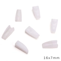 Ημιδιαφανή λευκά αξεσουάρ σιλικόνης 16x7mm για εργαλεία κοσμημάτων DIY - Ανταλλακτικές Νάιλον Σιαγόνες