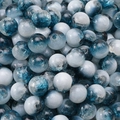 Blue and white crackle glass round beads for DIY jewelry and bracelet making - Navy Blue