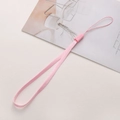 Multifunctioneel lichtroze polyester koord met geweven band en plastic gesp - 17.5cm / Roze (Verpakking van 10)