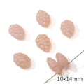 Light pink 10x14mm beads with gold edges for DIY jewelry making and handmade crafts - Gold Traced Grape