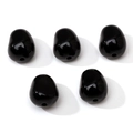 Gepolijste zwarte acryl kralen in maïskorrelvorm voor DIY-sieraden en telefoonkettingen - 5 Stuks/Verpakking (12x15mm) / Zwart