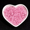Perles rondes rose œil de chat dans un plat cœur pour la création de bijoux DIY - Rose (Trou env. 0.6mm) / 4mm (45 Pièces/Paquet)