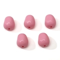 DIY jewelry beads in pink pebble shape made of glossy acrylic for handmade bracelets - Pink