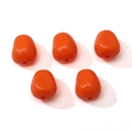 Set of 5 bright orange irregular acrylic corn beads for DIY jewelry and bracelet making - Orange