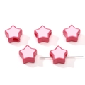 Perles en acrylique rose en forme d'étoile bicolores pour la création de bijoux DIY - 2 Pièces/Ensemble / Centre Rose Avec Bord Rose Rose / 16mm
